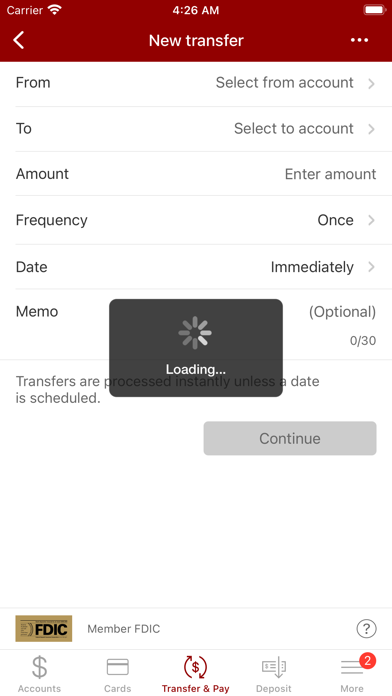 Denver Savings Bank Screenshot