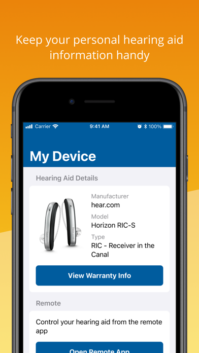 The official hear.com App Screenshot