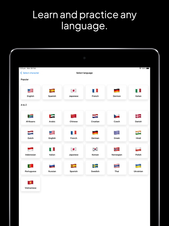 Langs: AI Language Learning iPad screenshot 2 - Education app