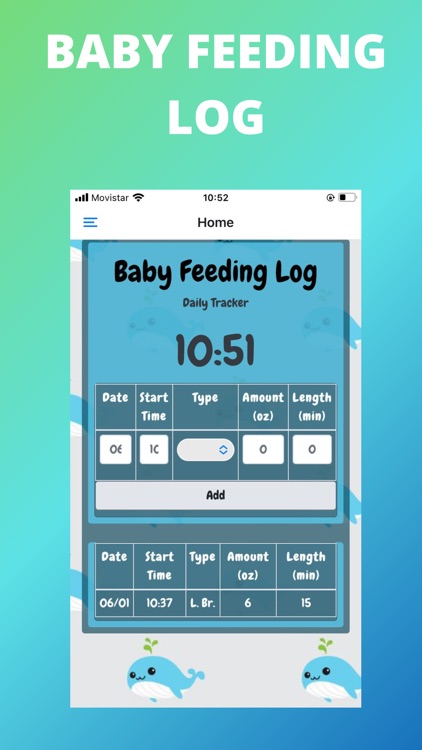 Baby Feeding Log App