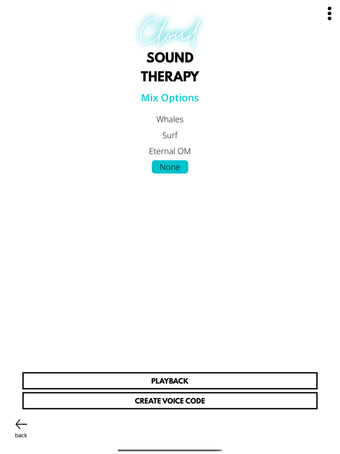 CLOUD SOUND THERAPY VOICE CODE