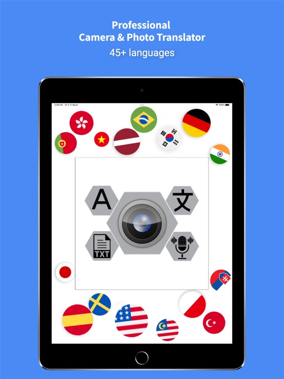 Camera Translator & Photo Scan iPad screenshot 1 - Productivity app