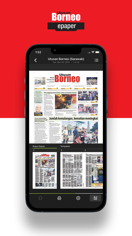 #2. Utusan Borneo (iOS) 来自: PressReader Inc