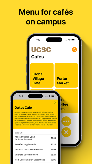 UCSC Dining - Menu Screenshot