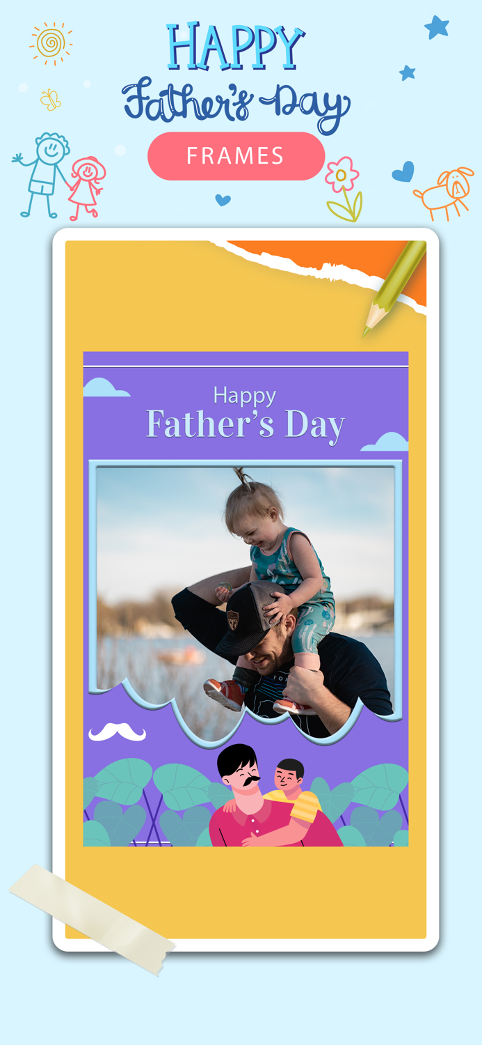 Happy Fathers day photo frame