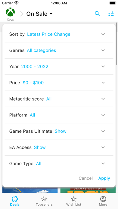 CheapCharts Games Screenshot