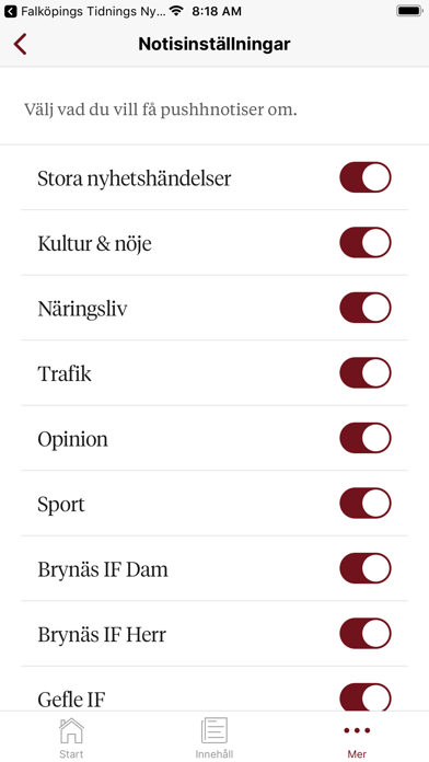 Arbetarbladet Nyhetsapp Screenshot