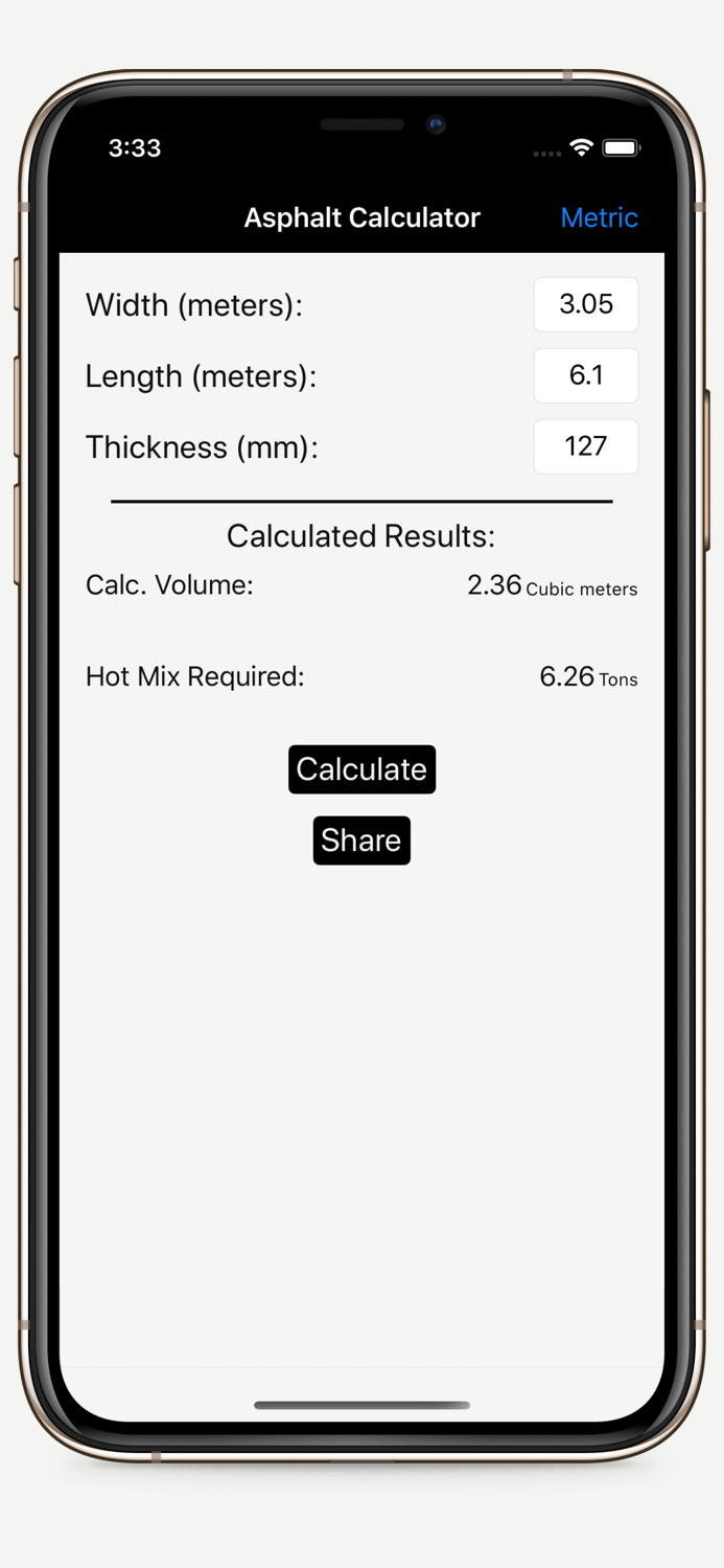 Asphalt Calculator One