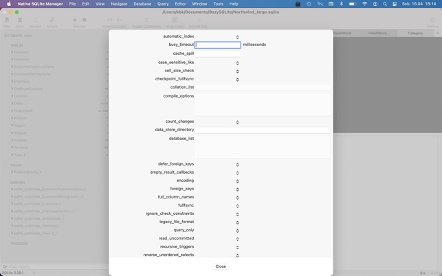 ‎Native SQLite Manager Screenshot