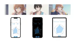 like a game,anime! radar chart iphone screenshot 2