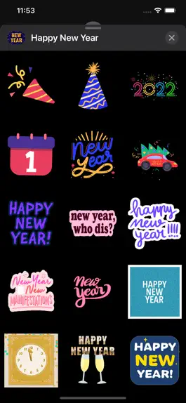 Game screenshot New Year: Animated Stickers hack