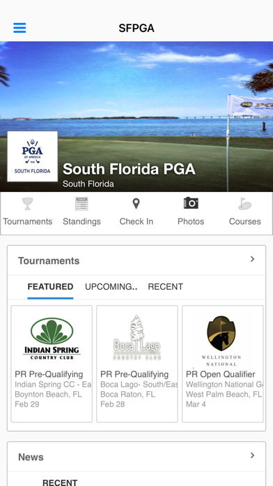 PGA South Florida Section Screenshot