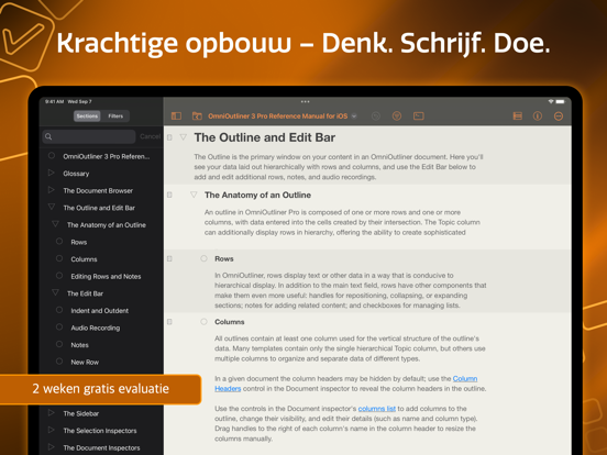 OmniOutliner 3 iPad app afbeelding 1
