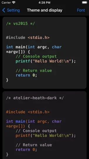Screenshot von C Shell - C Language Compiler auf dem iPhone 5