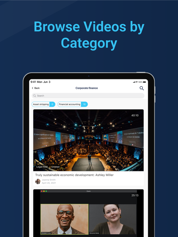 Vbrick Mobile iPad screenshot 3 - Business app