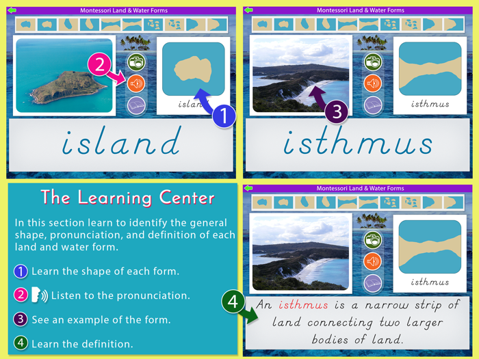 Montessori Land and Water Forms