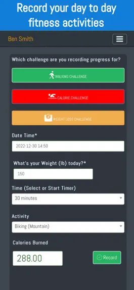 Game screenshot Fitness Challenge Tracker App apk