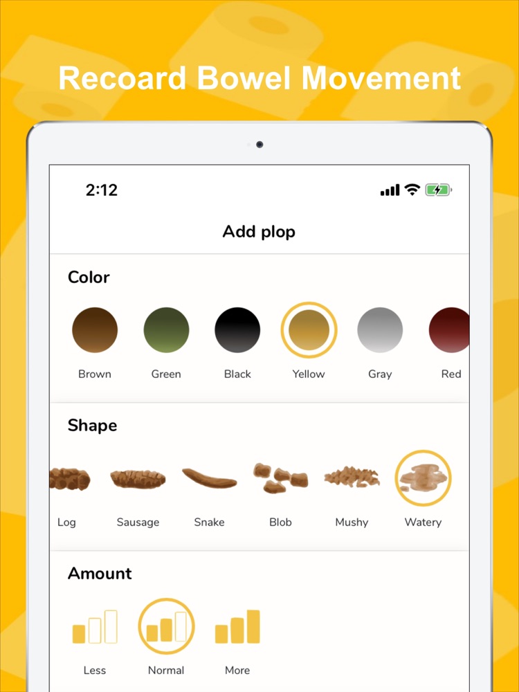 Plop poop tracker & analyzer App for iPhone Free Download Plop poop tracker & analyzer for