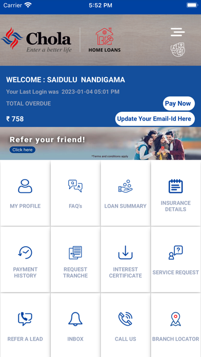 Chola Home Loan Screenshot