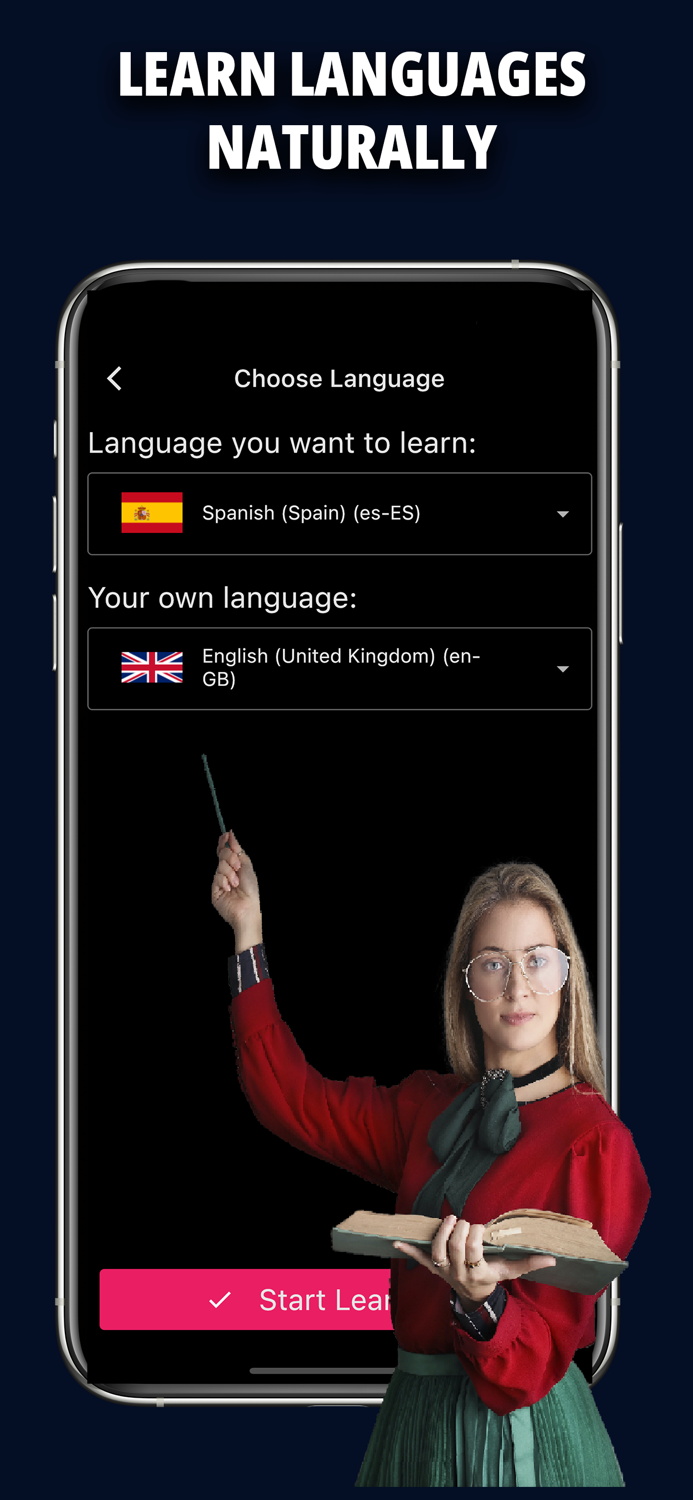 Practice languages learning AI