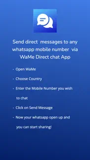 wame-direct chat iphone screenshot 2