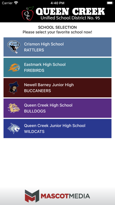 Queen Creek Athletics Screenshot
