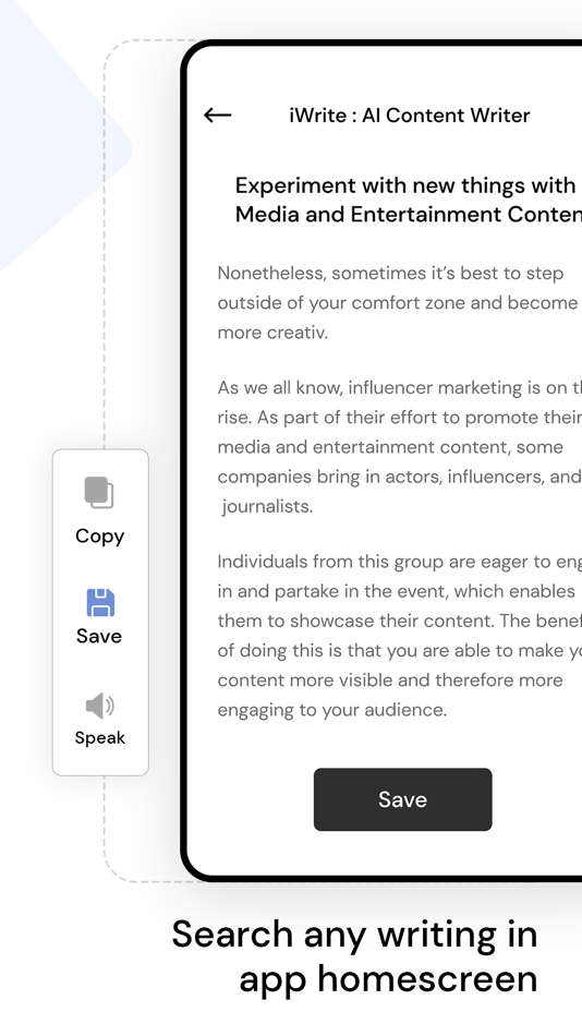 #3. iWrite : AI Content Writer (iOS) 来自: Nalin Savaliya