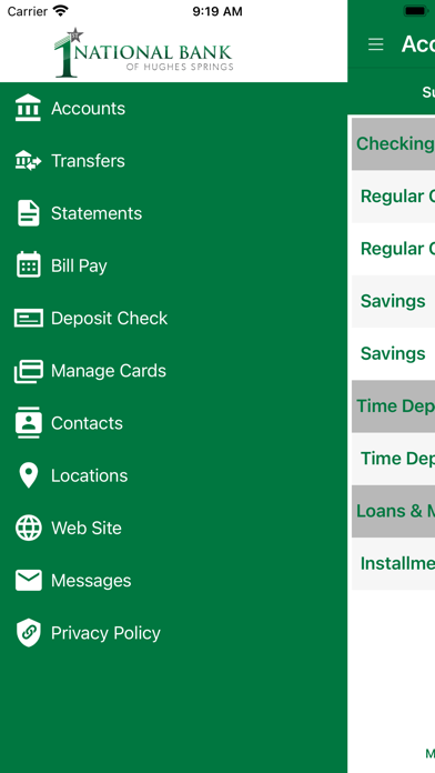 FNBHS Mobile Banking Screenshot