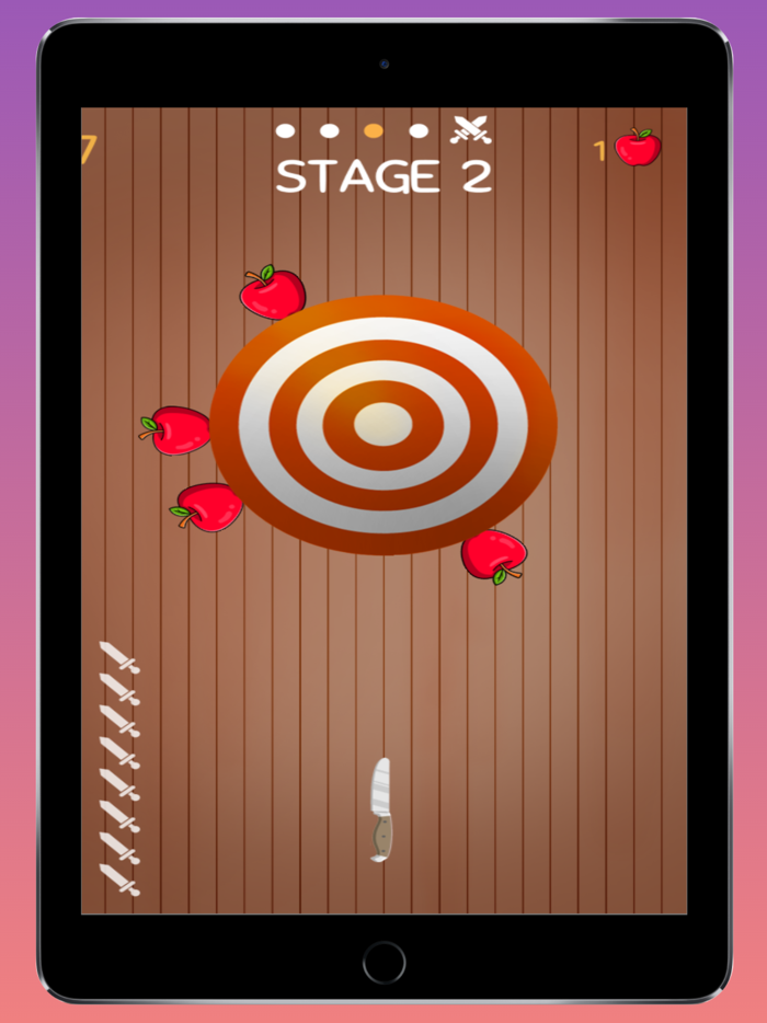 Knife Throw Cut Apple
