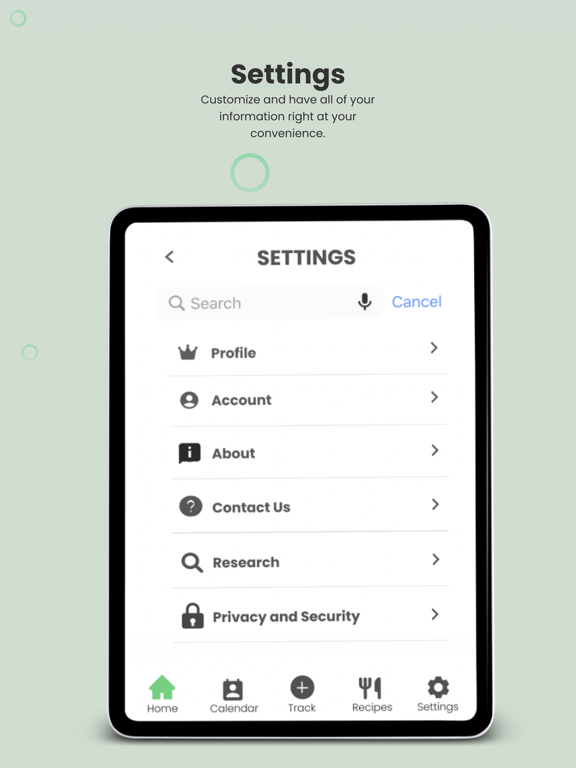 Purity - Gout Diet Management iPad screenshot 5 - Health & Fitness app