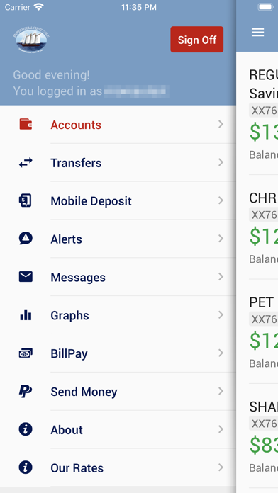 Brewer FCU Mobile Banking Screenshot