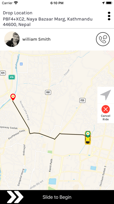 SafeRide Driver App Screenshot