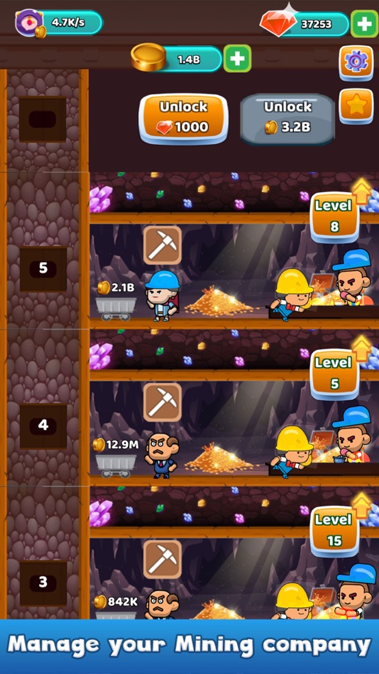 #1. Idle Gold Miner: Tycoon Game (iOS) Podle: Ammar Asif