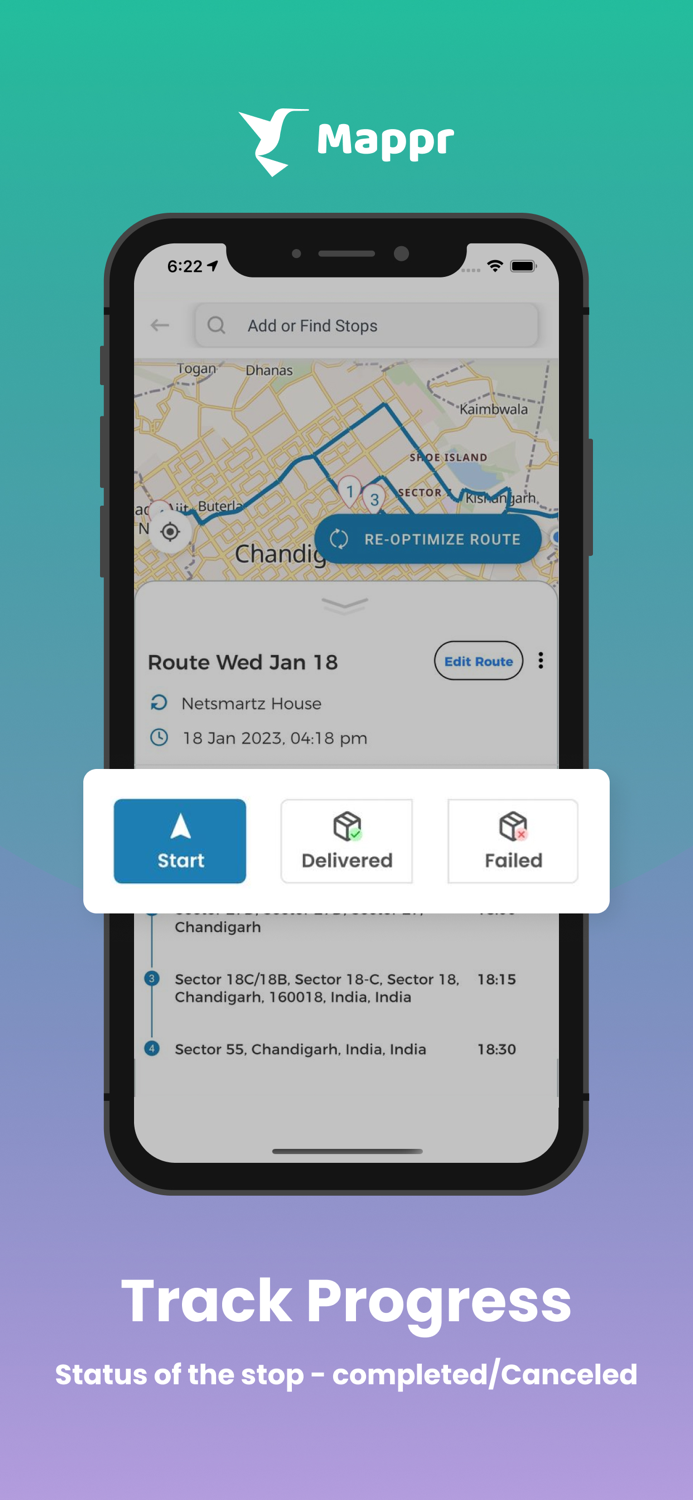 Mappr Route planner