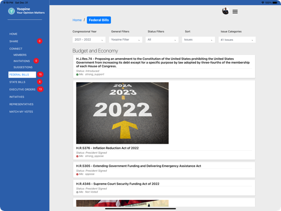Townhall USA iPad screenshot 3 - Reference app