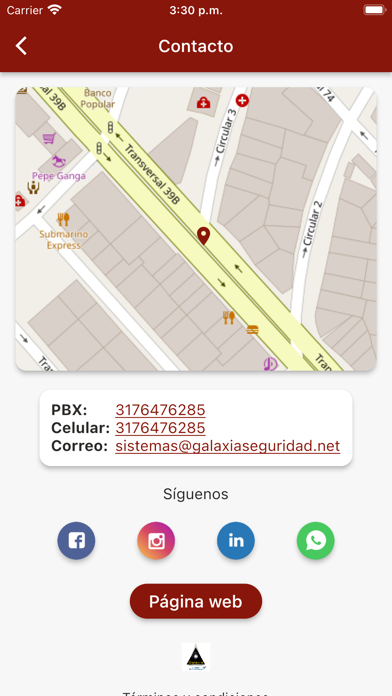 Galaxia Seguridad Screenshot