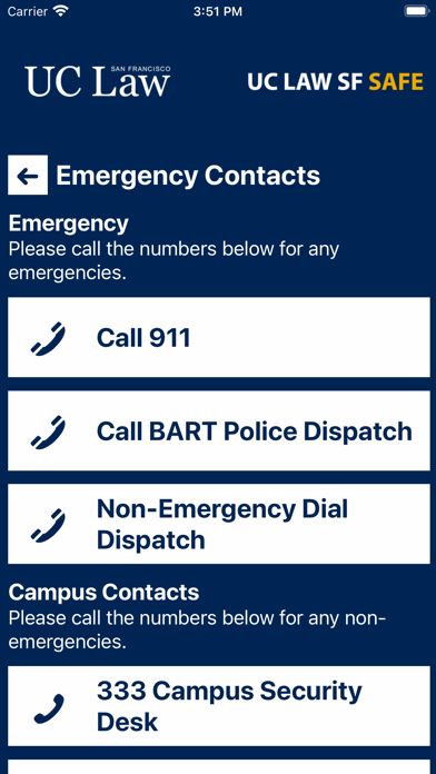 UC Law SF Safe Screenshot