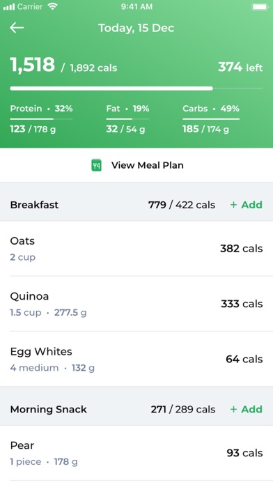 Bite Size Nutrition Support Screenshot