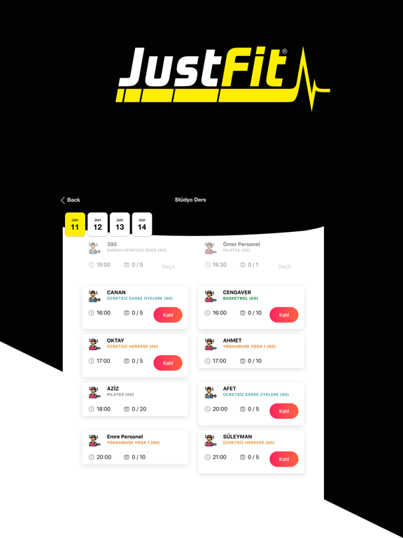 JustFit Sport Center iPad screenshot