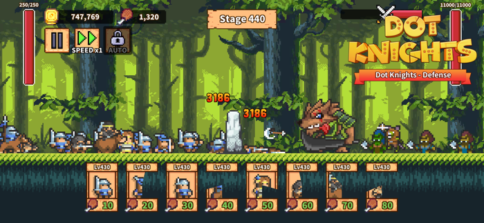 Dot Knights - Defense