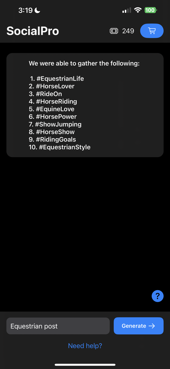 SocialPro - Social Hashtags