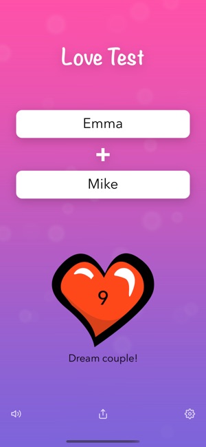 The app is called Love tester btw.