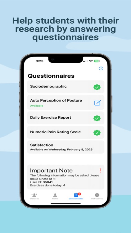 Posture Check - Research app