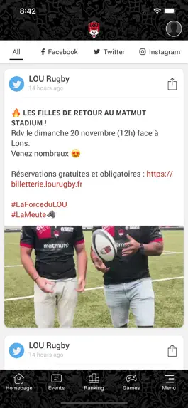 Game screenshot LOU Rugby - Appli officielle hack