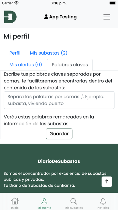 DiarioDeSubastas Screenshot