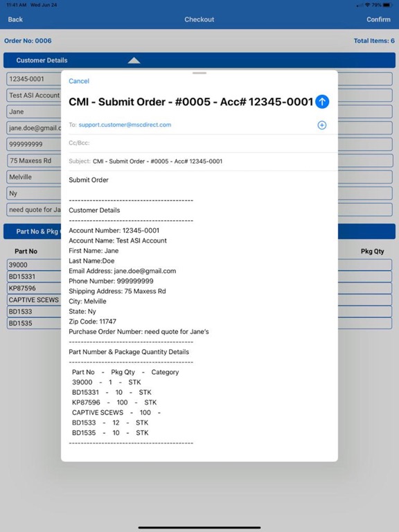 ControlPoint ASI iPad screenshot 5 - Shopping app