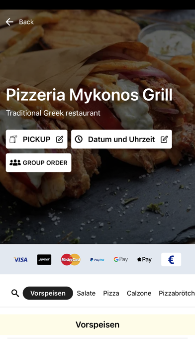 Pizzeria Mykonos Grill Screenshot