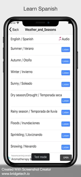 Game screenshot Learn Spanish Language ! apk