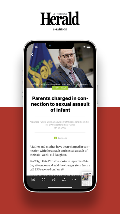 Lethbridge Herald e-Edition Screenshot