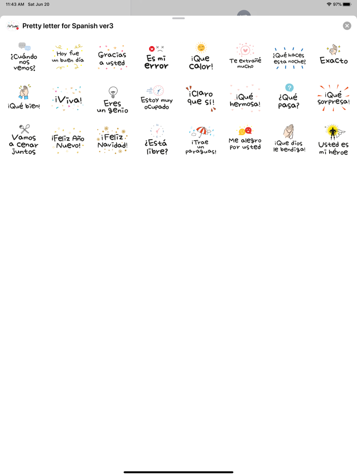 Pretty letter for Spanish ver3